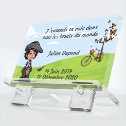 Plaque funéraire Papillons en plexiglas 10 mm avec plusieurs papillons colorés — hommage éternel