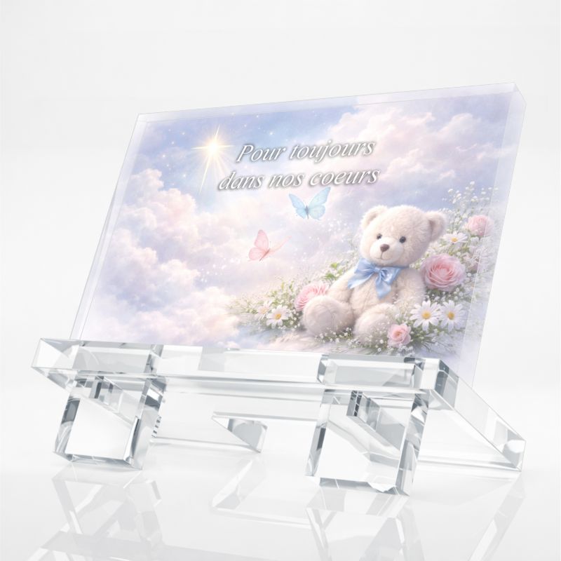 Plaque funéraire cœur personnalisée - Point Création