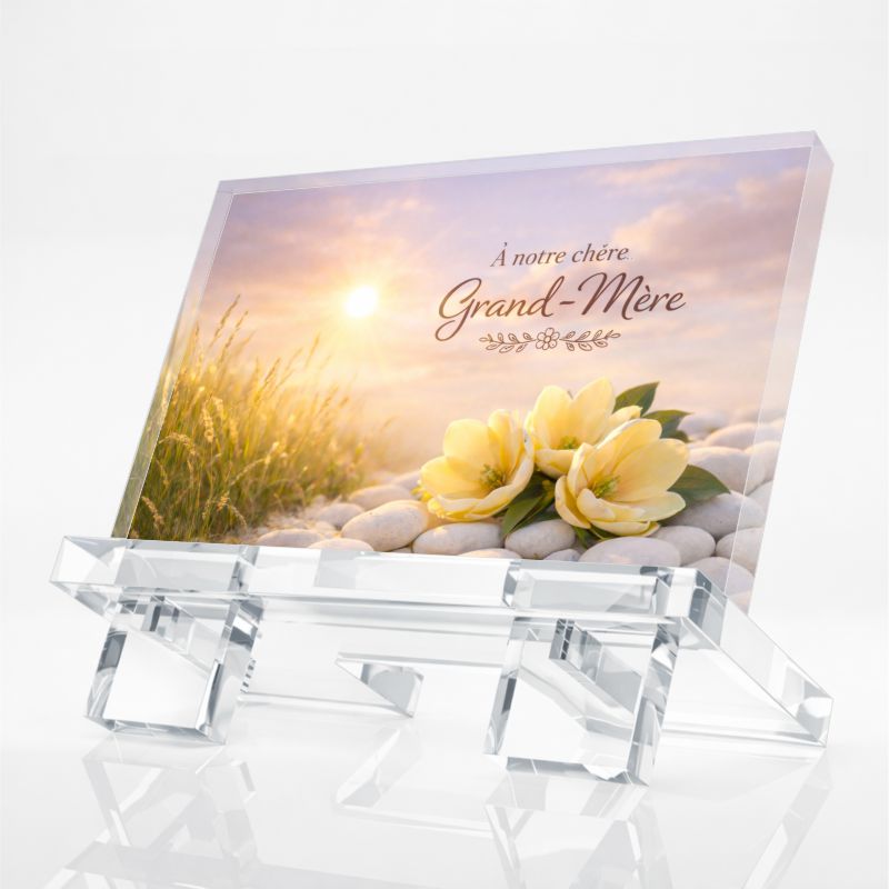 Plaque funéraire grand-mère personnalisée - Point Création