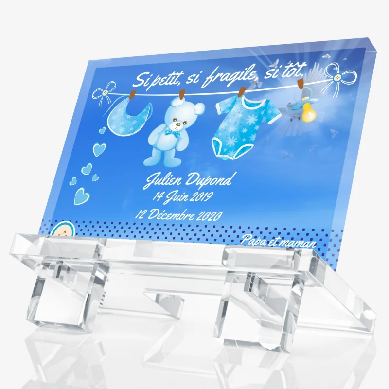 Plaque funeraire enfant modèle Si tôt