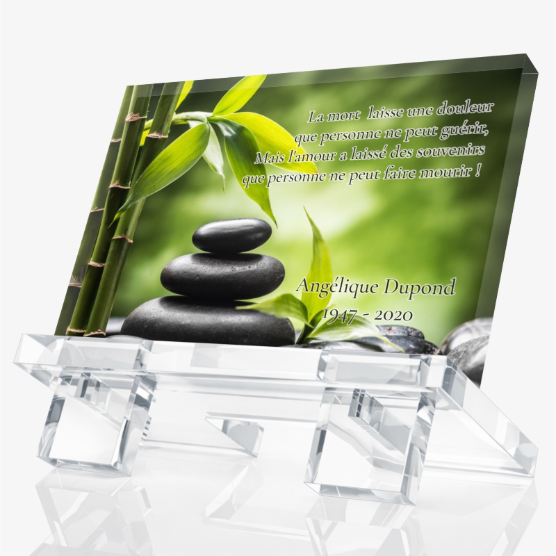 Plaque funeraire pas chere modèle pierre-de-serenite