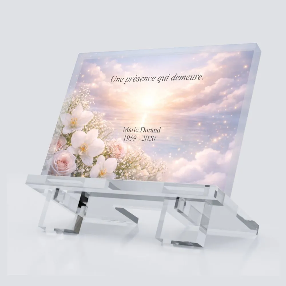 Plaque funéraire moderne personnalisée
