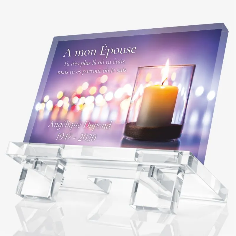 exemple de texte imprimé sur plaque funéraire personnalisée